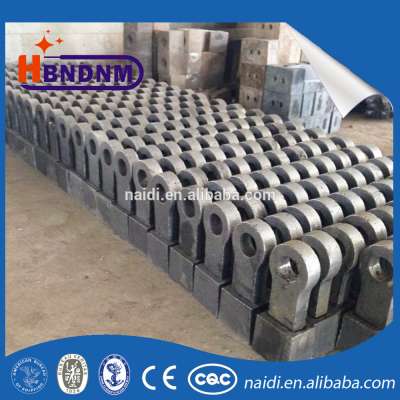 sand casting high manganese steel wearable crusher hammer head